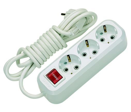 Подовжувач Makel із заземленням 3 гн. білий 5 м MGP214